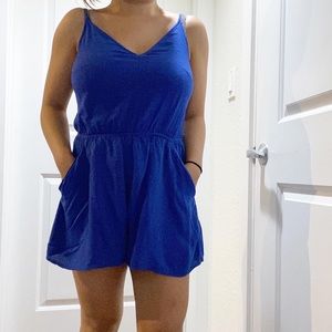 H&M Blue Romper (with pockets)